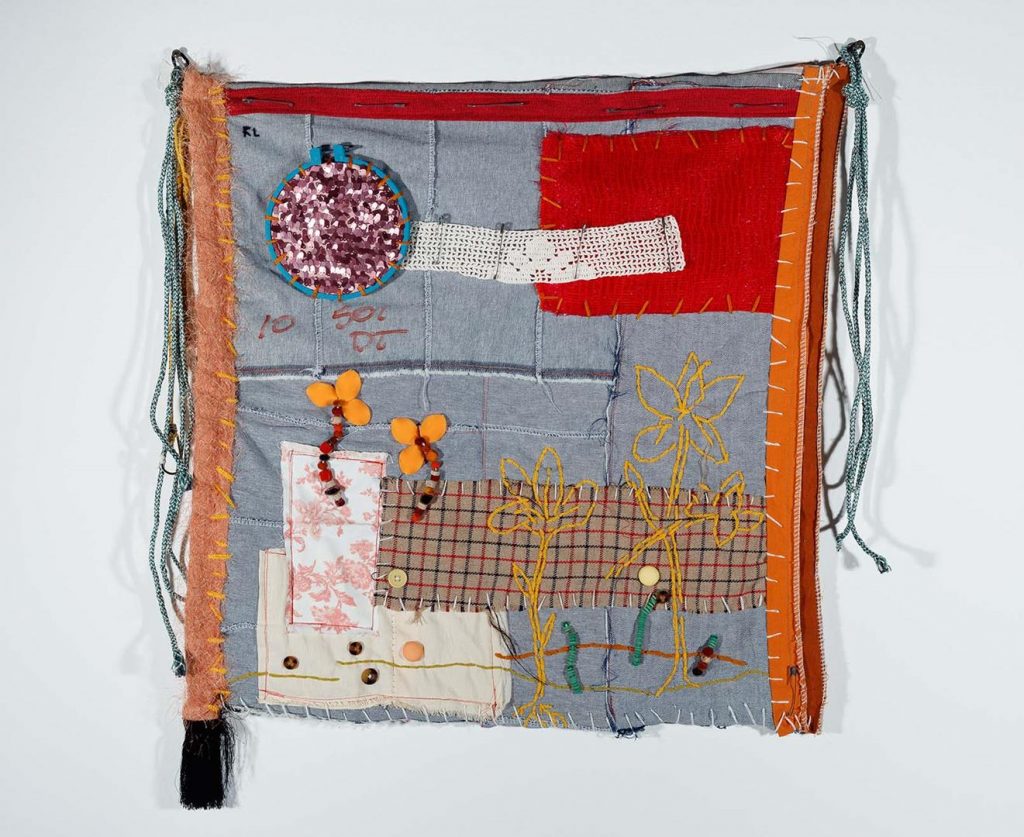 "Canções para uma semente", 2021, sewing and embroidery on fabric, 65 x 75 cm