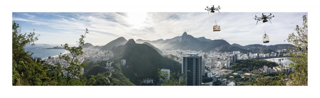 "Liberation 4.0", 2018, Rio-Panorama I, photo collage (Fine-Art-Print pasted on Fine-Art-Print), 40 x 130 cm, edition 2/3 + 1 AP, acquisition/commissioning