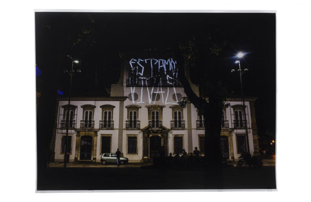 "Estamos Vivos - Paço Imperial", 2022, mappig video and digital photography, 84.1 cm x 59.4 cm