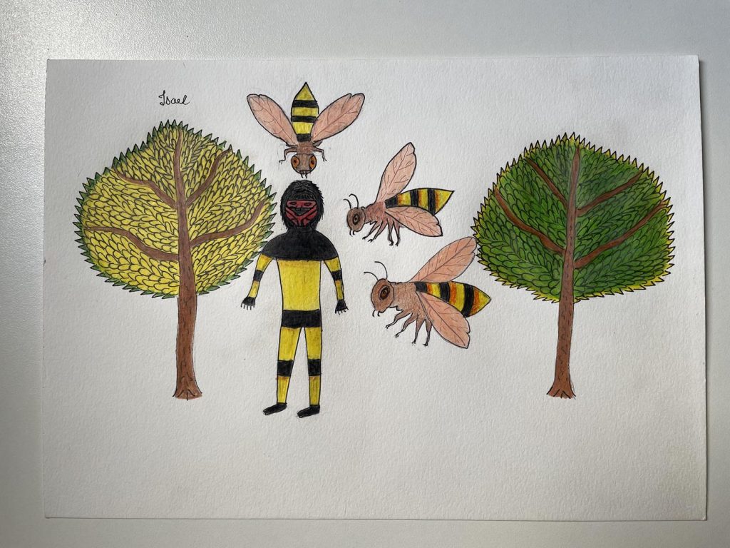 "Pukutok [Son of the Bee]", 2020, drawing,21 x 29.7 cm