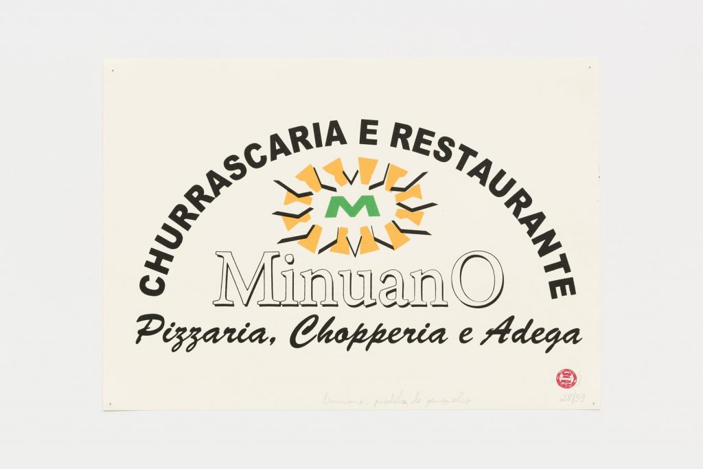 "Churrascaria e restaurante Minuano", 2015-2016, silkscreen on paper, 29.7 x 42 cm