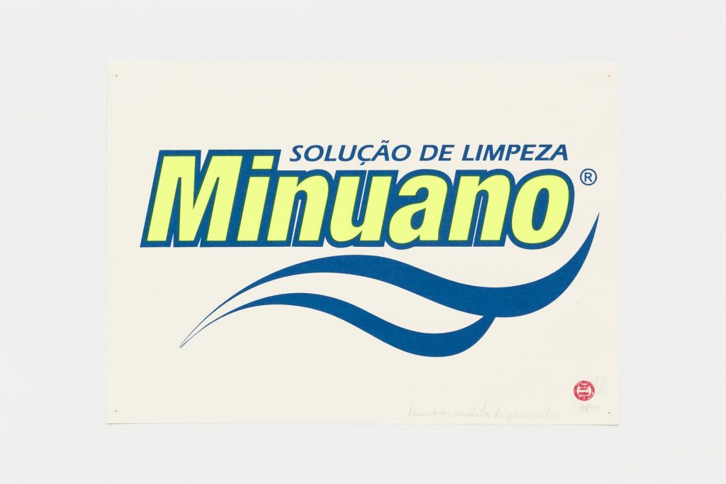"Solução de Limpeza Minuano", 2015-2016, serigrafia sobre papel, 29,7 x 42 cm