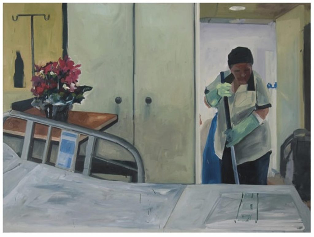 "Horario de Visitação", 2011, oil on canvas, private loan, 165x220cm